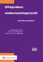 Uitspraken ondernemingsrecht 2021 9789013152982, Verzenden, Zo goed als nieuw