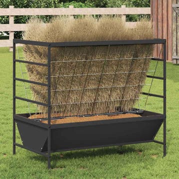 vidaXL Dierenvoeder Zwart 100 x 60 x 90 cm 15 kg Koudgewalst, Verzenden, Nieuw