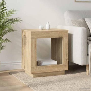vidaXL Bijzettafel Sonoma Eiken 60 x 40 x 65 cm Bewerkt hout, Verzenden