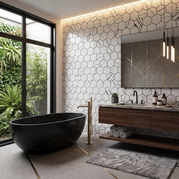 Wand Mozaïek Cifre Ceramica Sahara Hexagon White Wit Marm.., Doe-het-zelf en Bouw, Nieuw, Ophalen of Verzenden, 20 tot 40 cm, 10 m² of meer
