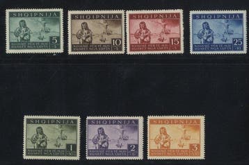 Duitse Rijk - Bezetting van Albanië 1943/1944 - Albanië, Postzegels en Munten, Gestempeld