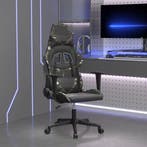 vidaXL Massage gamestoel kunstleer zwart en camouflage, Verzenden