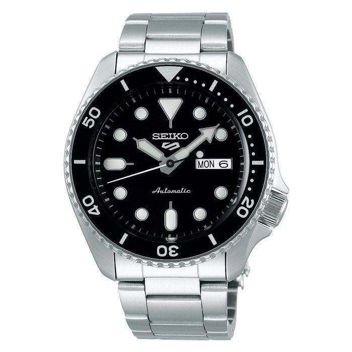 Seiko - Sport 5 Automatic Black Dial - Sans prix de réserve, Handtassen en Accessoires, Horloges | Heren
