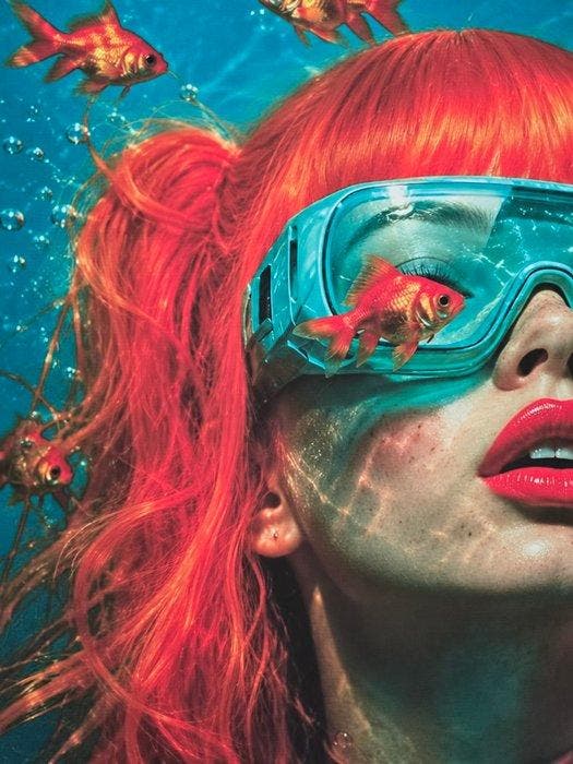 Nicole Lubbers - Dream Diver XL, Antiek en Kunst, Kunst | Schilderijen | Modern