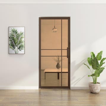 OUTLET: Stalen taatsdeur Brons 6 Vlaks  Brons rook glas Luxe, Overige typen