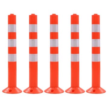 vidaXL Verkeerspalen 75 cm kunststof 5 st, Verzenden