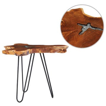 Teakhouten salontafel 70cm - 54% goedkoper! Retour deal, Huis en Inrichting, Gebruikt, 50 tot 100 cm, Verzenden, Rustiek