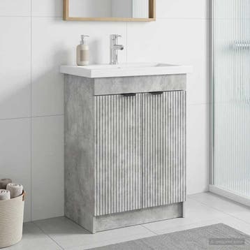 vidaXL Badkamer onder Wastafel Kast Betongrijs 56 x 37,5 x, Verzenden