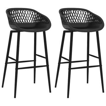 Barstoelen 2st zwart - 63% korting, retour deal!, Huis en Inrichting, Gebruikt, Verzenden, 90 cm of meer, Metaal