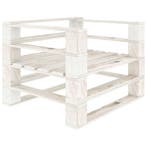 vidaXL Tuinfauteuil pallet hout wit, Verzenden, Nieuw