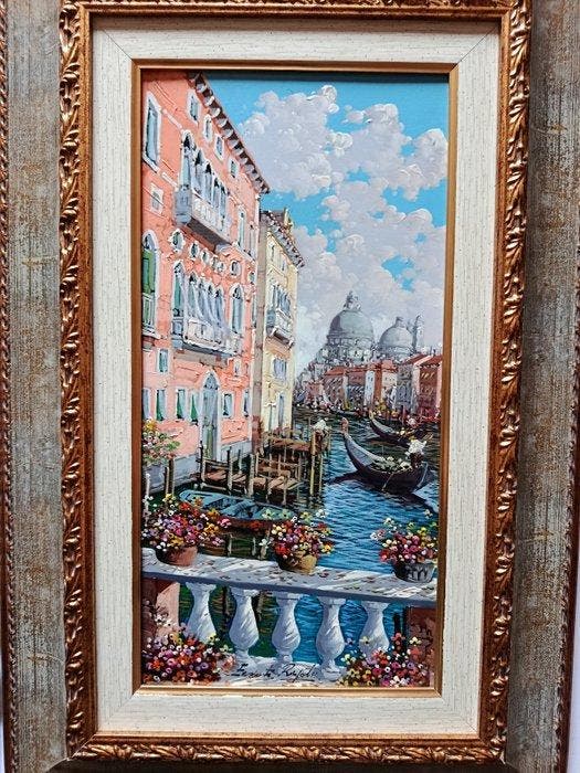 Ernesto Rispoli (1948) - Scorcio di Venezia, Antiquités & Art, Art | Peinture | Classique