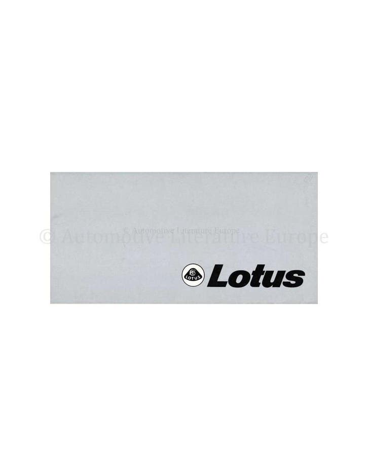 1977 LOTUS PROGAMMA BROCHURE ENGELS, Livres, Autos | Brochures & Magazines