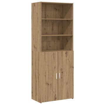 vidaXL Highboard Artisanaal eiken 70 x 42,5 x 185 cm Bewerkt, Verzenden