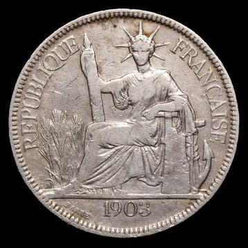 Indochine française. Piastre de commerce 1903 (Sans prix de