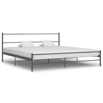 vidaXL Bedframe metaal grijs 180x200 cm, Verzenden