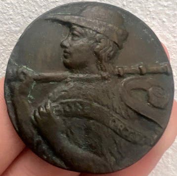 Italië. Medal Italia. medaglia in bronzo raffigura il