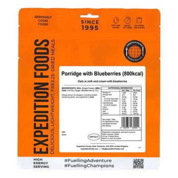Porridge met Bosbessen - Expedition Foods, Diversen, Levensmiddelen, Verzenden