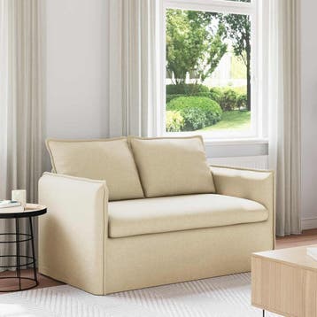 vidaXL bank / zetel Crème 156 x 82 x 85 cm Stof, Verzenden