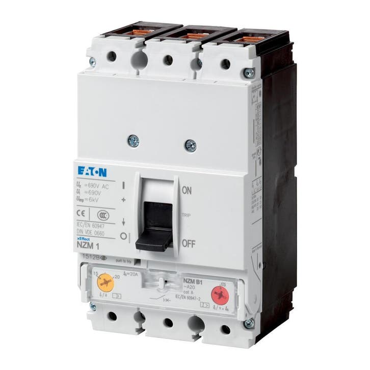 Eaton NZM1 Disjoncteur 3P 20A 25kA UL IEC - 281559, Bricolage & Construction, Électricité & Câbles, Envoi