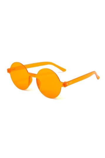 KIMU® Zonnebril Rond Zonder Montuur Oranje Glazen Dames Here, Ophalen of Verzenden, Nieuw