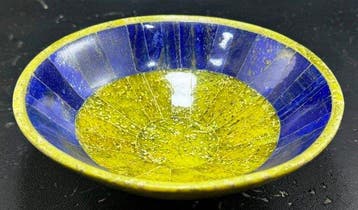 Lapis Lazuli & Jade Natuurlijke Steen Kom - Hoogte: 188 mm -