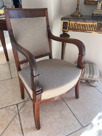 Fauteuil - Mahonie, Antiquités & Art