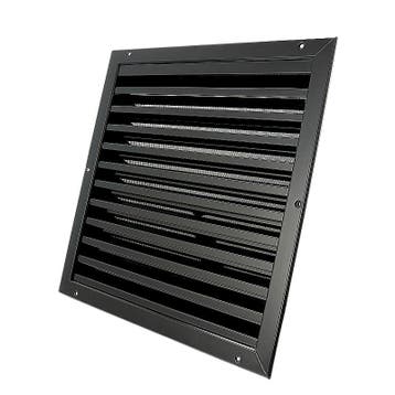 Buitenmuurrooster aluminium (LxH) 400x400mm - zwart, Verzenden, Nieuw