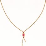 Collier - 18 carats Or jaune - Rubis.
