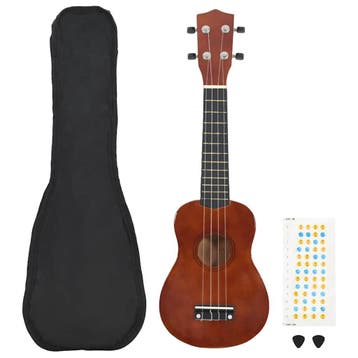 vidaXL Ukuleleset met tas voor kinderen sopraan 23, Muziek en Instrumenten, Snaarinstrumenten | Overige, Verzenden, Nieuw