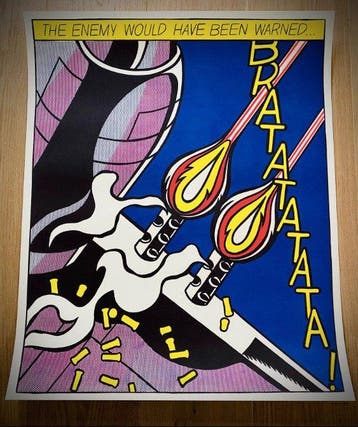 Roy Lichtenstein (after) - 63x53 cm. - As i opened fire