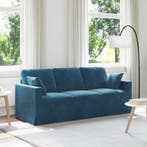 vidaXL bank / zetel Blauw 198 x 78 x 80 cm Fluweel, Verzenden