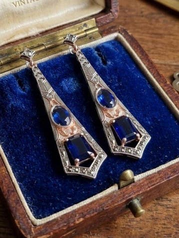 Zonder minimumprijs - Oorbellen - 9 kt. Zilver, Roségoud