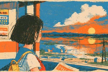 LOLART - SUNSET BY THE SEA - 1/5 SIGNÉE COA - 40x60 cm