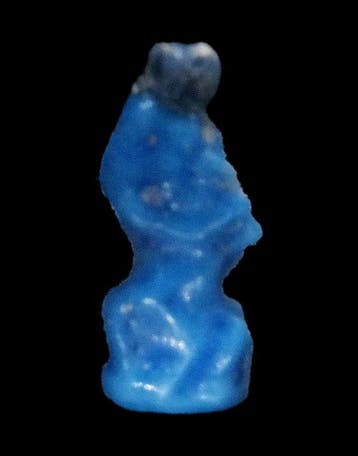 Oud-Egyptisch - Amulet van geglazuurde faïence - God Bes die