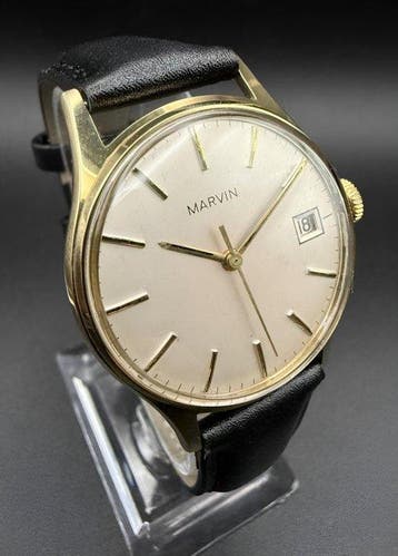 Marvin - Mechanical cal. ETA 2408 - Gold-Plated Case - Swiss