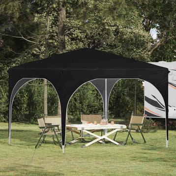 vidaXL Pop-up Feesttent 290 x 290 x 245 cm Zwart, Verzenden