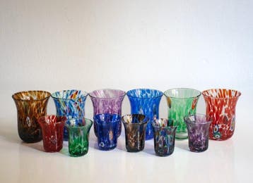 Ribes Atelier - Maryana Iskra - Drinkset (12) - Muranoglas, Antiquités & Art, Antiquités | Verre & Cristal