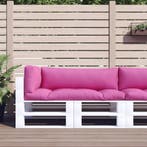 vidaXL Palletkussens 3 st oxford stof roze, Verzenden, Nieuw