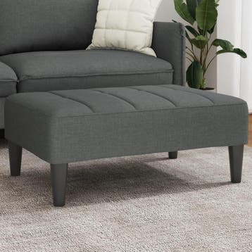 vidaXL Voetenbank 77x55x31 cm stof donkergrijs, Verzenden, Nieuw