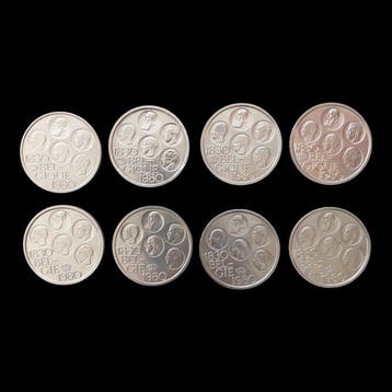 België. Boudewijn I. 500 Francs 1990, Lot 8 Pièces de