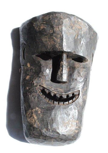 Oud masker sjamaan West-Nepal, 31 cm, zeldzaam, originele