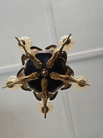 Exceptional French Zoomorphic Gilt Bronze & Walnut