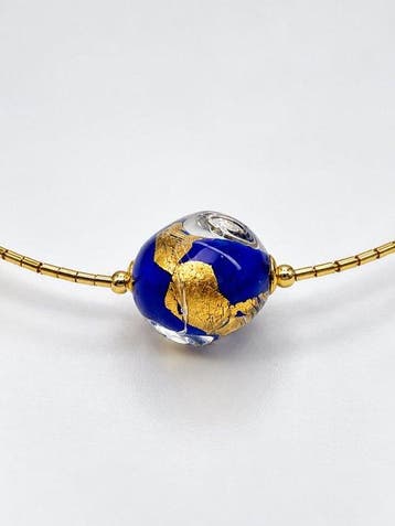 24 carats - verre de Murano, Or jaune - Collier - verre de