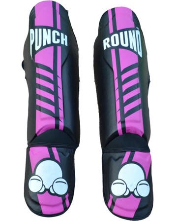 PunchR™ PunchR Zwart Roze Kickboks Scheenbeschermers Razor, Sport en Fitness, Boksen, Verzenden, Nieuw, Overige