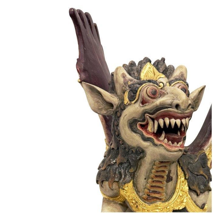 Sculpture sur bois Bali Singa Ambara Raja - Jatayu - Bali -, Antiquités & Art, Art | Art non-occidental