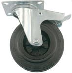 Transport Zwenkwiel met rem en bevestigingsplaat 80 mm, Nieuw