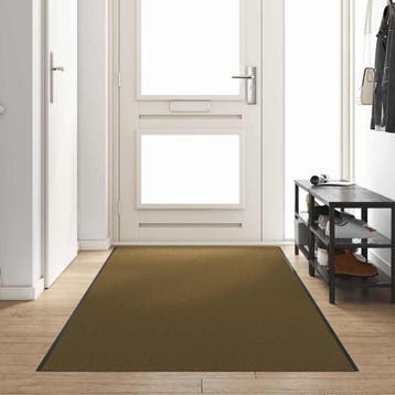vidaXL Deurmat Bruin en Zwart 120 x 400 cm 100% Polyamide, Jardin & Terrasse, Verzenden