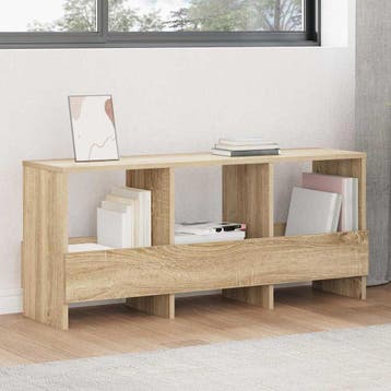 vidaXL Tijdschriftenrek Sonoma Eik 102 x 30 x 45 cm, Huis en Inrichting, Woonaccessoires | Krantenbakken en Lectuurbakken, Verzenden