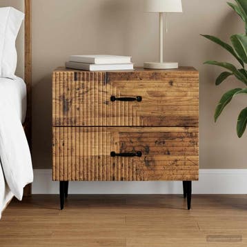 vidaXL Nachtkastje met lade Oud hout 62 x 34,5 x 47,5 cm, Verzenden, Nieuw