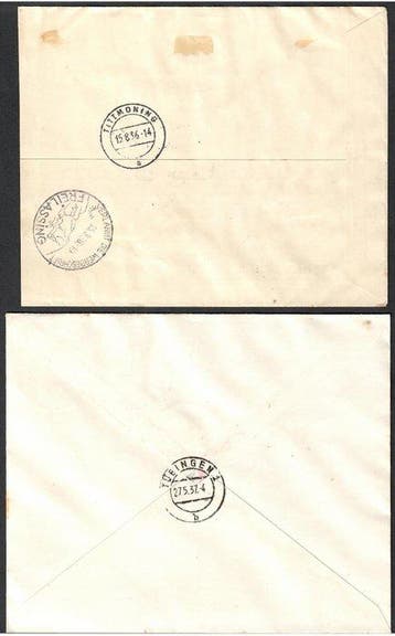 Duitse Rijk 1936 - Duitse Rijk Blok 5 en 6 op aangetekende, Postzegels en Munten, Gestempeld